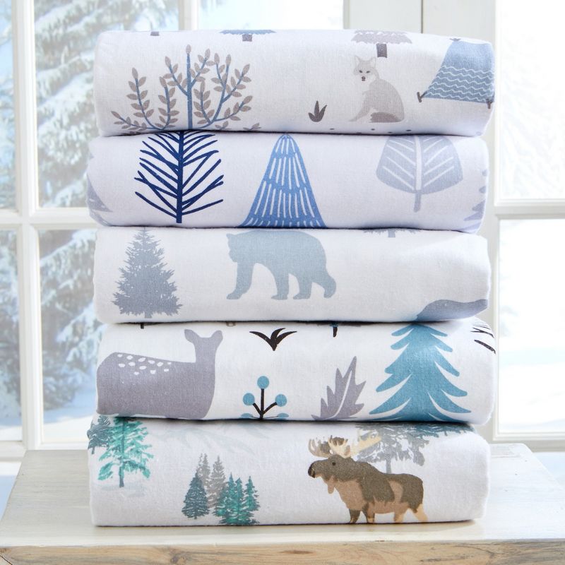 Market & Place Alpine Cotton Flannel Printed Sheet Set, 5 of 7