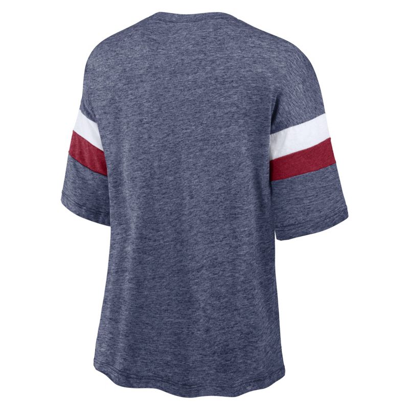 NFL Houston Texans Women&#39;s Weak Side Blitz Marled Left Chest Short Sleeve T-Shirt, 3 of 4