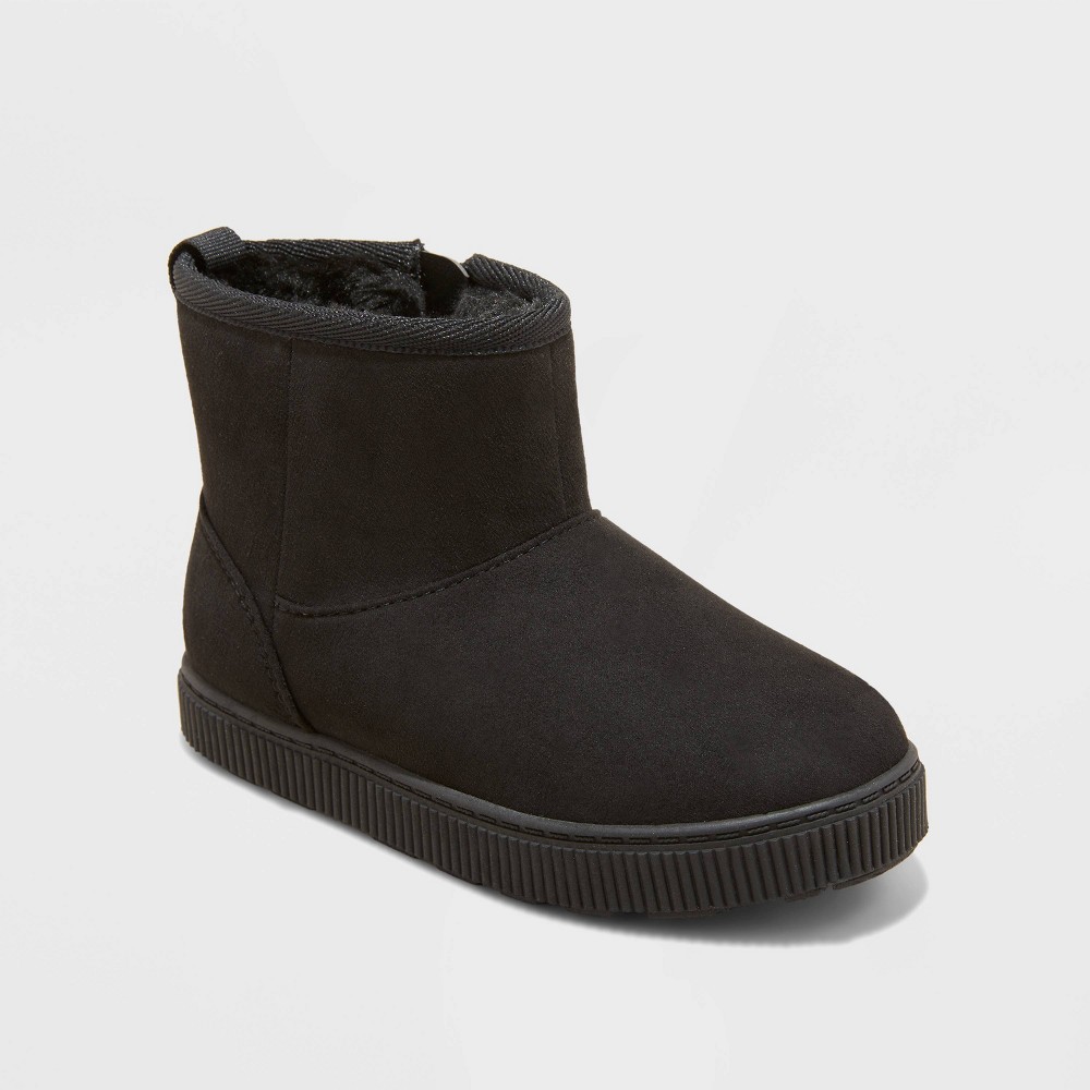 Toddler Arlo Shearling Style Boots - Cat & Jack™ Black 5T