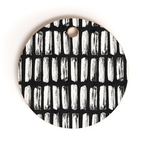Emanuela Carratoni Black and White Texture Cutting Board - Round - 1 of 3