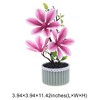 Unique Bargains Artificial Plants 3-Stem Magnolia Plastic 3.94"x3.94"x11.42" 1 Pcs - 3 of 4