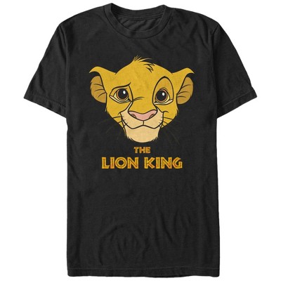 Men's Lion King Simba Logo T-shirt - Black - Large : Target