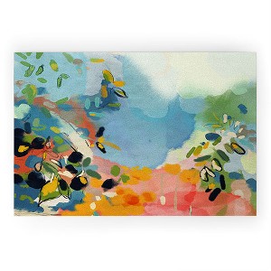 lunetricotee garden with sea view and olive tree Looped Vinyl Welcome Mat - Society6 - 1 of 4
