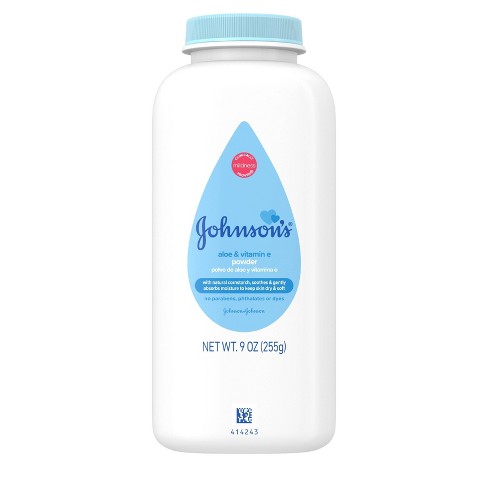 Johnson's Naturally Derived Cornstarch Baby Powder, Aloe & Vitamin E, Hypoallergenic - 9oz - image 1 of 4