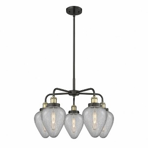 Geneseo - 5 Light Stem Hung Chandelier In Industrial Style-15 Inches Tall and 24 Inches Wide - 1 of 1