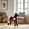 Mshliw Plush Ride-On Rocking Horse Toy with Music & Tail Wagging, Soft Saddle Seat, Metal Frame, Classic Nursery Animal for Toddlers, Halloween gift - 2 of 4