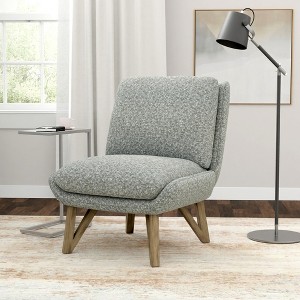 29.9" Wide Armless Accent Chair in Fabric with Easy Assembly and Durable Construction for Living Room - 1 of 4