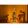 Karl Home  6 FT Snow Flocked Pre-lit Artificial Pop Up Christmas Tree with 150 Warm Lights - 2 of 4