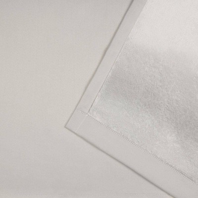 18"x52" Catarina Layered Window Valance Room Darkening Blackout & Sheer Grommet Top Gray - Exclusive Home: Living Room Decor