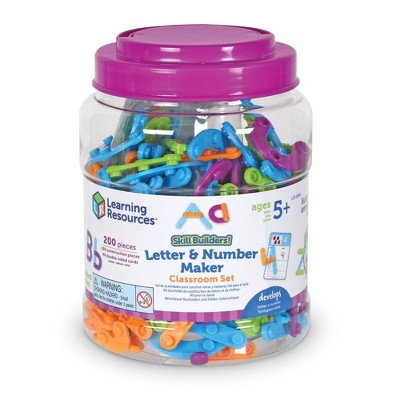 Learning Resources Skill Builders! Letter & Number Maker Classroom Set, 200  Pieces, Age 5+, Teacher Supplies, Learning Numbers Toys for School, Medium