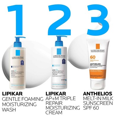 La Roche Posay Lipikar AP+ Face Wash - 13.52 fl oz: Moisturizing, Paraben-Free, For Sensitive, Very Dry Skin