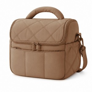 Alilang Quilted Insulated Lunch Bag with Adjustable Strap Padded