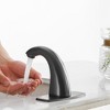 BWE Automatic Sensor Touchless Bathroom Sink Faucet With Deck Plate & Pop Up Drain - 4 of 4