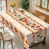 CHIC CRATE Tablecloth Home Fashions Autumn Leaves Fall Pumpkin Table Cover for Holiday Thanksgiving Harvest - 2 of 4