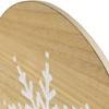 Northlight Round Snowflake Christmas Serving Trays with Handles - 15.75" - Set of 2 - 4 of 4
