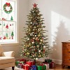 Pre-Lit Artificial Christmas Tree,8 Adjustable Light Modes,PVC Branches,Metal Hinges & Sturdy Base,Easy Assembly,Perfect for Home , Party Decoration - 4 of 4
