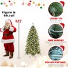 SKRAN 6FT Premium Frosted Artificial Christmas Tree, Hinged Xmas Tree with Pine Cone, Red Berry and Sturdy Metal Stand for Indoor Decoration - 3 of 4