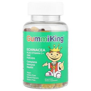 GummiKing Echinacea Plus Vitamin C+ Zinc for Kids, Strawberry, Orange, Lemon, Grape, Cherry and Grapefruit, 60 Gummies - 1 of 3