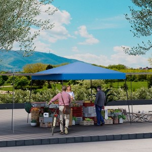 EROMMY 10x10 Ft Pop Up Canopy Tent With 2 Sidewalls, Waterproof Sun Shade Tent For Commercial Events, Markets, And Backyard Gatherings - 1 of 4
