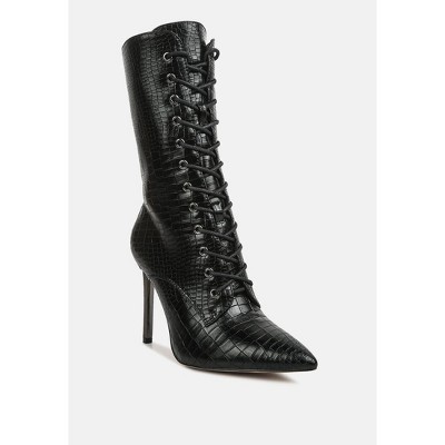 Knocturn Croc Textured Over The Ankle Women Boots