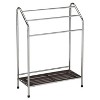 Kings Brand Furniture - Chrome Freestanding Bathroom Towel Rack Stand with Shelf for Bath Towels, Hand Towels & Washcloths - 3 of 3