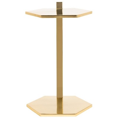 Aurea Hexagon C-Table - Gold - Safavieh.