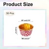 Unique Bargains Round-Grid Greaseproof Single-sided Aluminum Foil Cupcake Liners 50 Pcs - 2 of 4