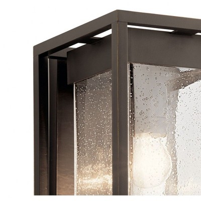 Olde Bronze Seeded Glass Outdoor Wall Sconce