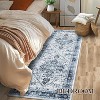 2x6 Vintage Runner Rug, Machine Washable, Low Pile, Non-Slip, Easy-Clean, Hallway/Entryway Accent Rug, Fade-Resistant, Stain-Resistant, Blue - 3 of 4