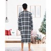 ADR Men's Nightshirt, Soft Cotton Flannel Men's Sleep Shirt, Long Henley Night Shirt Pajama - 3 of 4