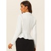 Allegra K Women's Vintage Shawl Collar Long Sleeve Ruffle Hem Work Short Blazer - image 3 of 4