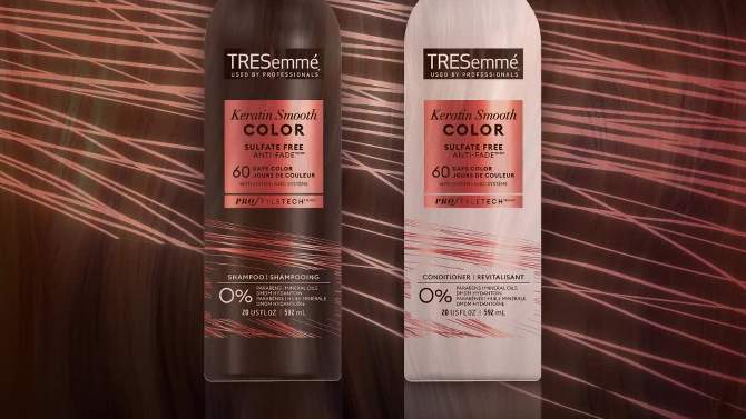 Tresemme Cruelty-Free Keratin Smooth Color Sulfate-Free Shampoo for Color-Treated Hair Formulated With Anti-Fade Technology - 28oz, 2 of 8, play video