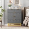 ODK 5 Drawer Dresser for Bedroom, Chest of Drawers with Metal Base, Modern Dresser Chest Cabinet Organizer for Living Room, Hallway, Closet - 4 of 4
