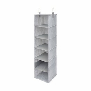 WeThinkStorage Adjustable Fabric Hanging Closet Organizer 10 Shelf Gray - 1 of 4