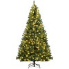 HOMCOM 7.5 FT Tall Pre-Lit Douglas Fir Artificial Christmas Tree with Realistic Branches, 500 Warm White LED Lights and 1346 Tips, Green - 4 of 4