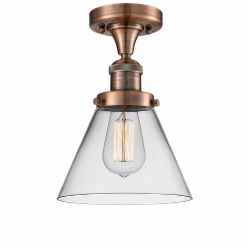 Innovations Lighting Cone 1 - Light Semi-Flush Mount in  Antique Copper - image 1 of 1