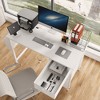 PAGED Computer Desk Modern Office Desk with 3 Storage Drawers and Side Pocket for Work, Convertible Design - 2 of 4