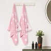 Unique Bargains 100% Cotton Cartoon Pattern Highly Absorbent Quick Dry Bath Towel 2 Pcs - 4 of 4