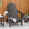 TIRAMISUBEST Folding Adirondack Chair - Weatherproof HDPE Patio Chair for Deck, Backyard & Fire Pit (Black) - 2 of 4