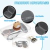 Unique Bargains Plastic Bead Art Craft Jewelry Storage Rectangle Boxes Clear 100 Pcs 2.2" x 1.6" x 0.8" - 3 of 4