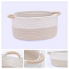 Unique Bargains Woven Handles Shelf Closet Storage Basket - 3 of 4