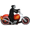 HOMCOM 70.75" Long Inflatable Halloween Grim Reaper Flaming Motorcycle Lighted Outdoor Garden Yard Party Decoration - 4 of 4