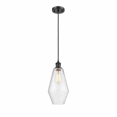 Cindyrella - 1 Light Cord Hung Mini Pendant In Industrial Style-14.5 Inches Tall and 7 Inches Wide