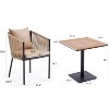 VisioGear Patio Accent Table Sets, 5 Pieces Outdoor Dining Set with Cushions, Patio Chair with Square Table for Lawn, Brown, 22.05"*24.41"*30.71" - 2 of 4