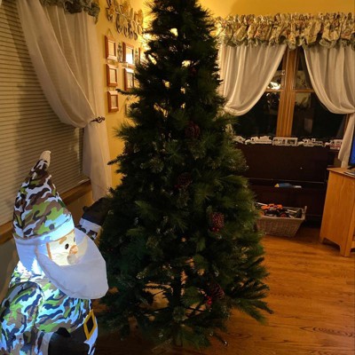 Costway 6ft \7ft\8ft Unlit Hinged Pvc Artificial Christmas Pine Tree ...