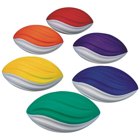 S&S Worldwide Spectrum Spiral Foam Football Set 5in Pk6 - image 1 of 2