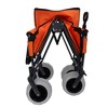 CAVINAS 3-in-1 Folding Wagon Cart with Rear-Mounted Folding Tabletop,Shopping Cart with 9"x4" Beach Tires,Wagon for Camping,Shopping - 4 of 4