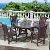 WestinTrends 5 Piece Outdoor Patio Dining Set Outdoor Round Table and Armchair Set - 2 of 2