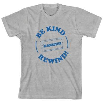 Blockbuster Be Kind, Rewind Junior's Gray Short Sleeve Tee Shirt