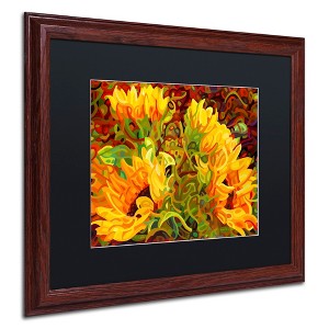 Mandy Budan 'Four Sunflowers' Matted Framed Art - 1 of 4